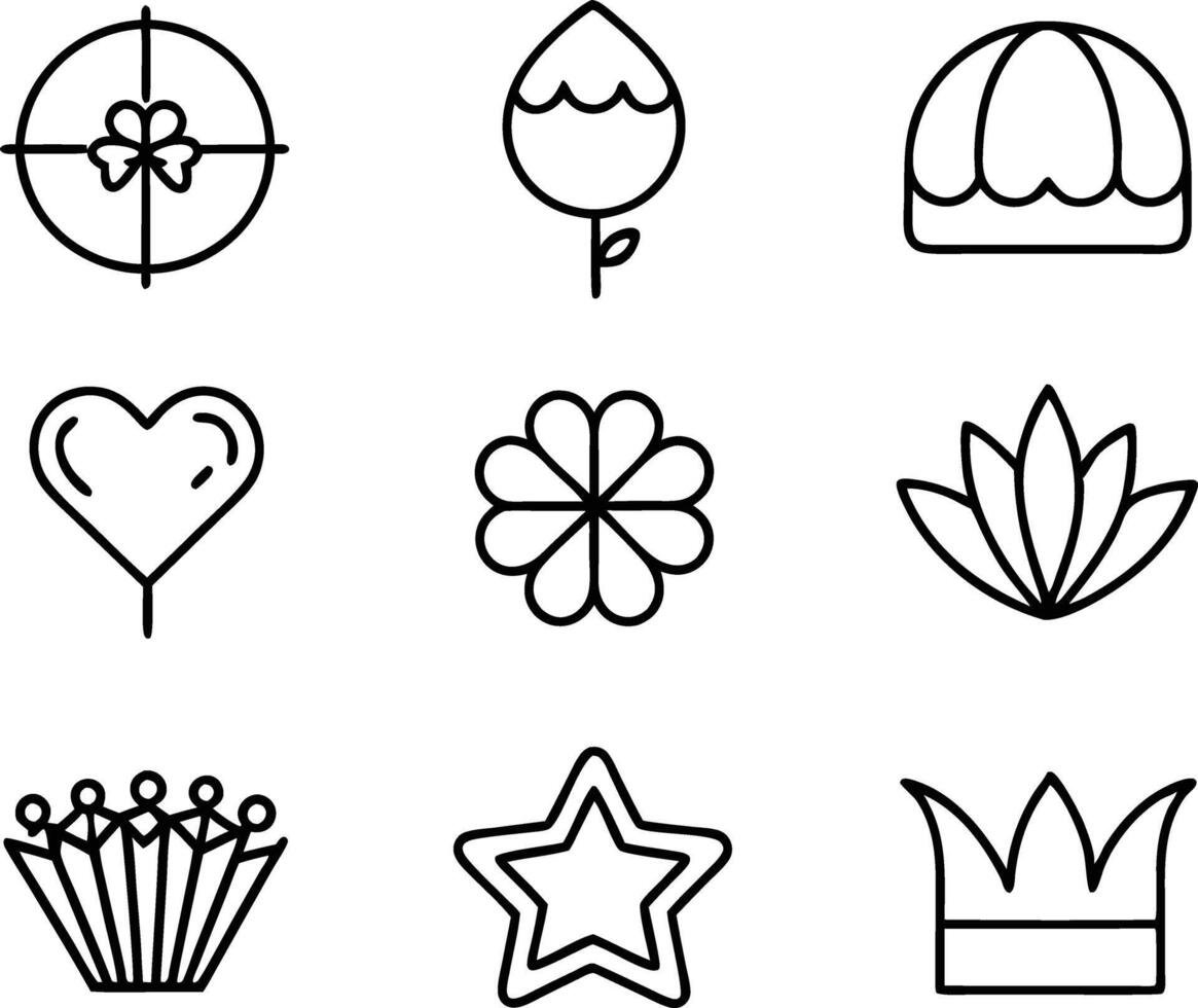 set of branding icon line art. brand, business, design, branding, concept, background, icon, corporate, identity, company vector
