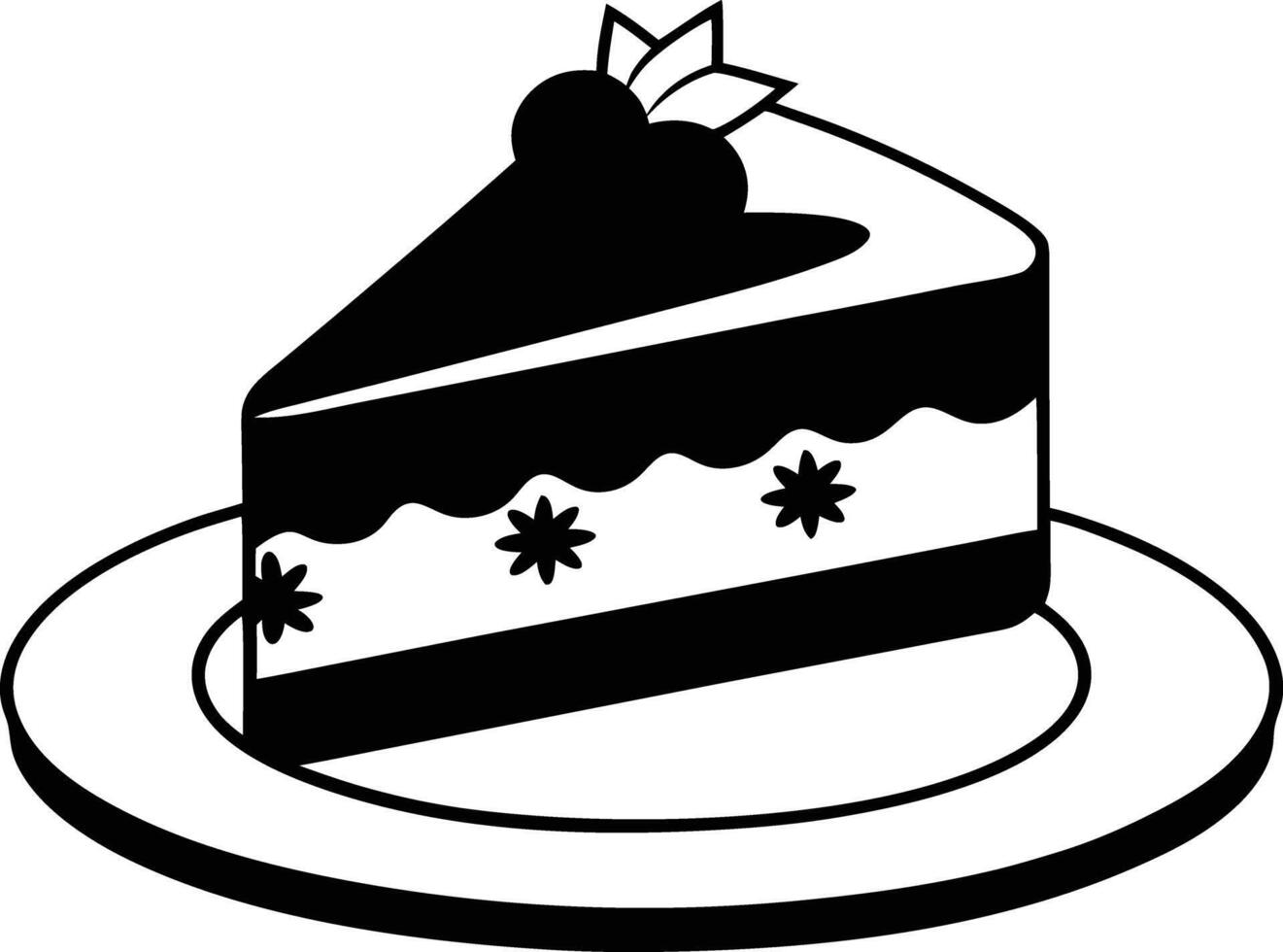 christmas cake illustration black and white. dessert, christmas, celebration, cake, holiday, bakery, festive vector