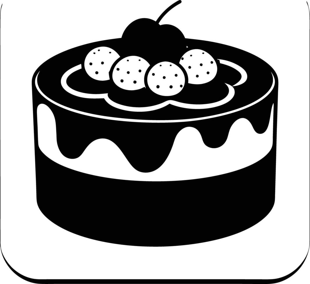 christmas cake illustration black and white. dessert, christmas, celebration, cake, holiday, bakery, festive vector