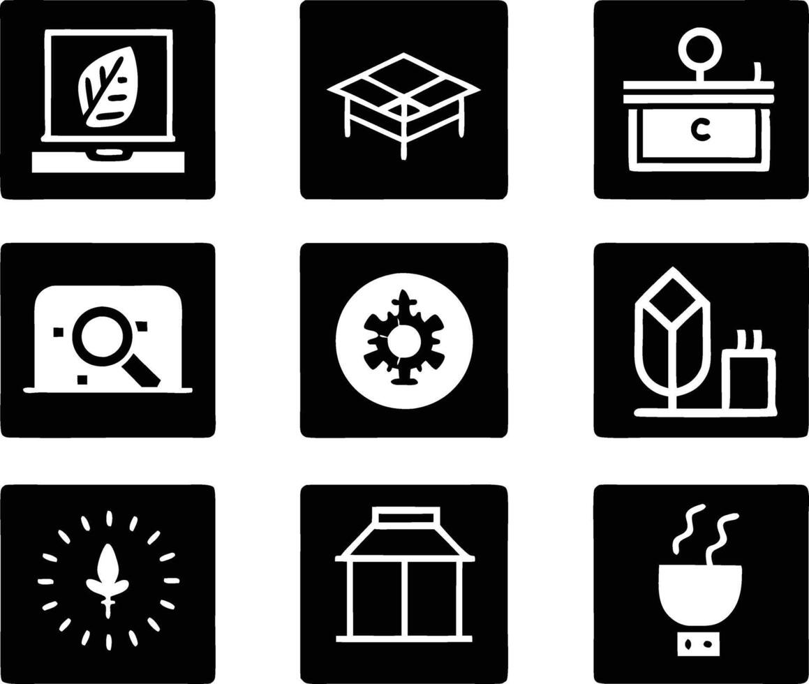 set of workshop icon illustration. communication, business, management, leadership, seminar, support, person vector