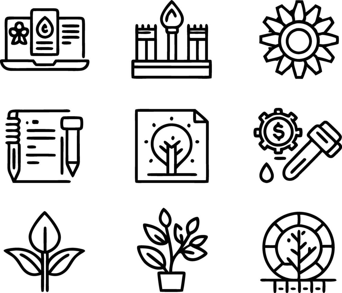 set of workshop icon illustration. communication, business, management, leadership, seminar, support, person vector