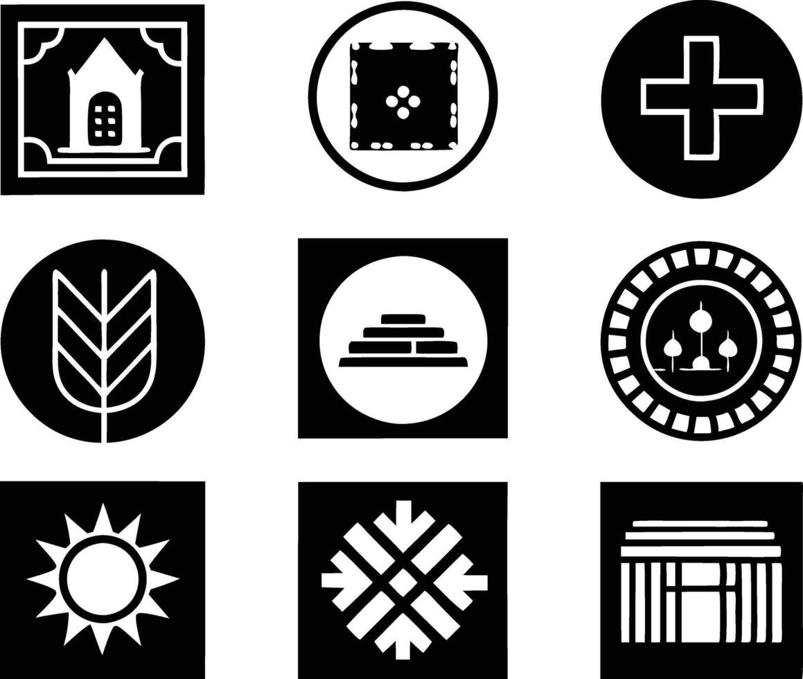 set of graphics design icon illustration. creative, digital, art, line, abstract, background, concept, technology, modern, business vector