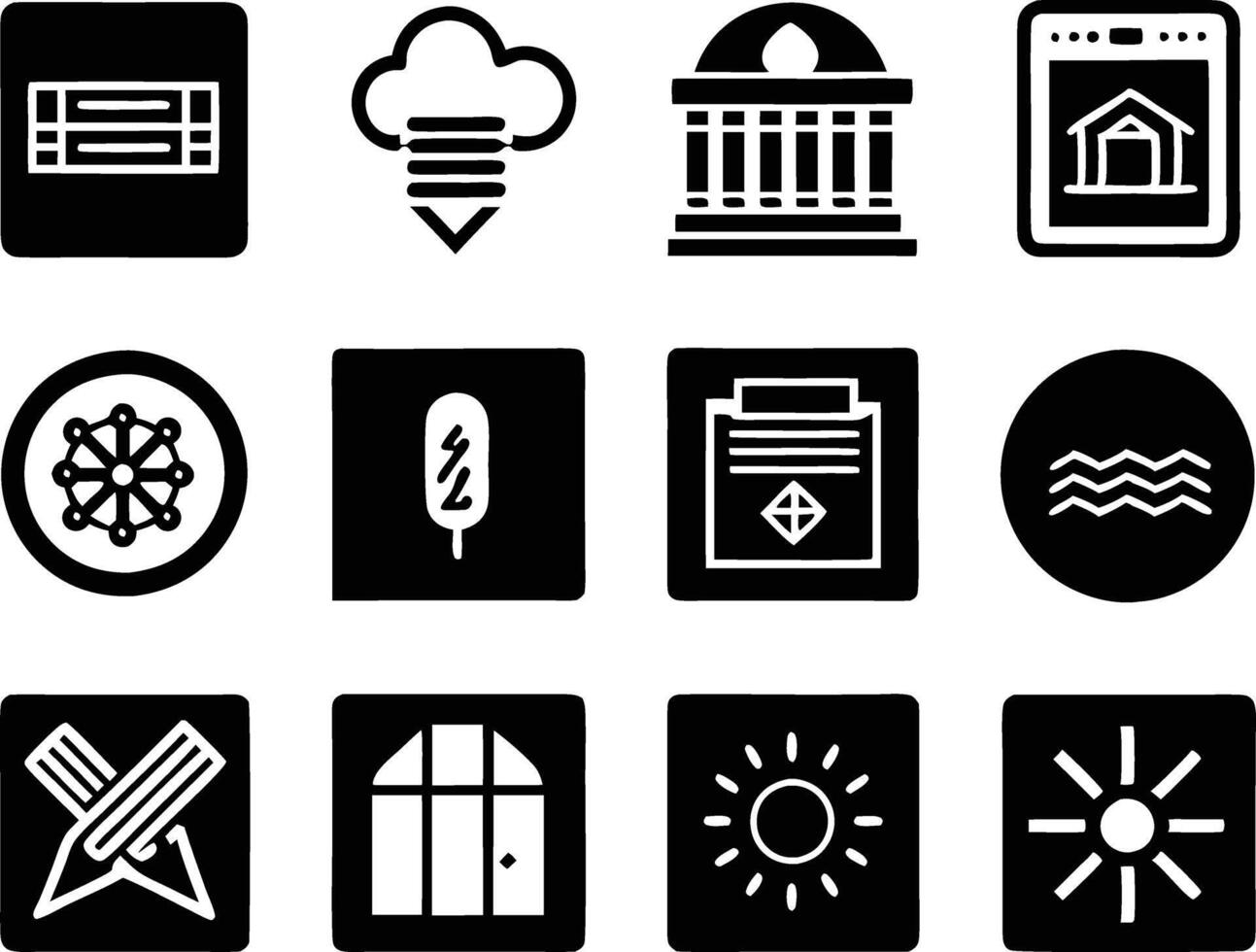 set of graphics design icon illustration. creative, digital, art, line, abstract, background, concept, technology, modern, business vector
