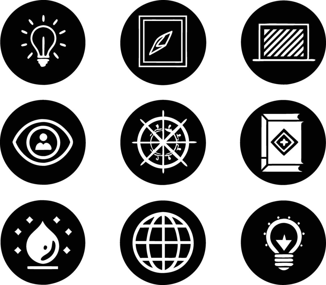 set of graphics design icon illustration. creative, digital, art, line, abstract, background, concept, technology, modern, business vector