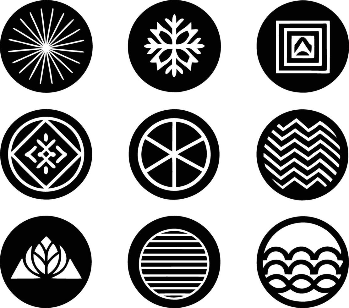 set of graphics design icon illustration. creative, digital, art, line, abstract, background, concept, technology, modern, business vector
