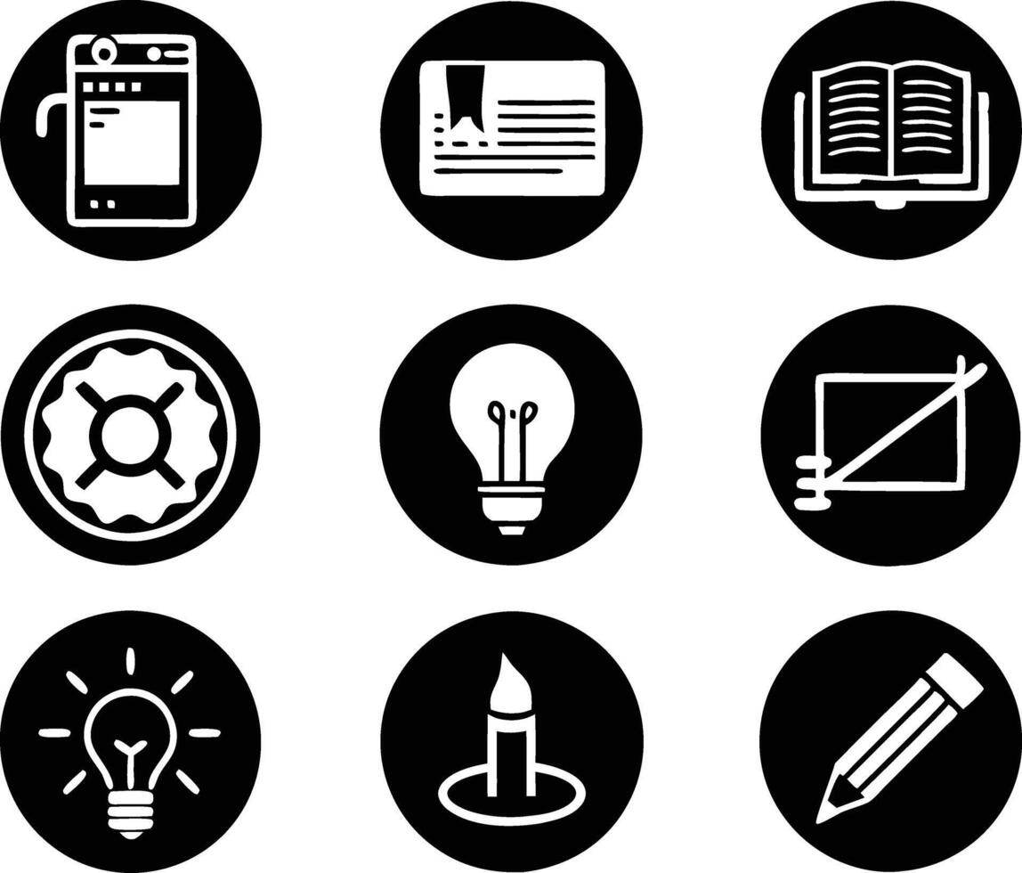 set of graphics design icon illustration. creative, digital, art, line, abstract, background, concept, technology, modern, business vector