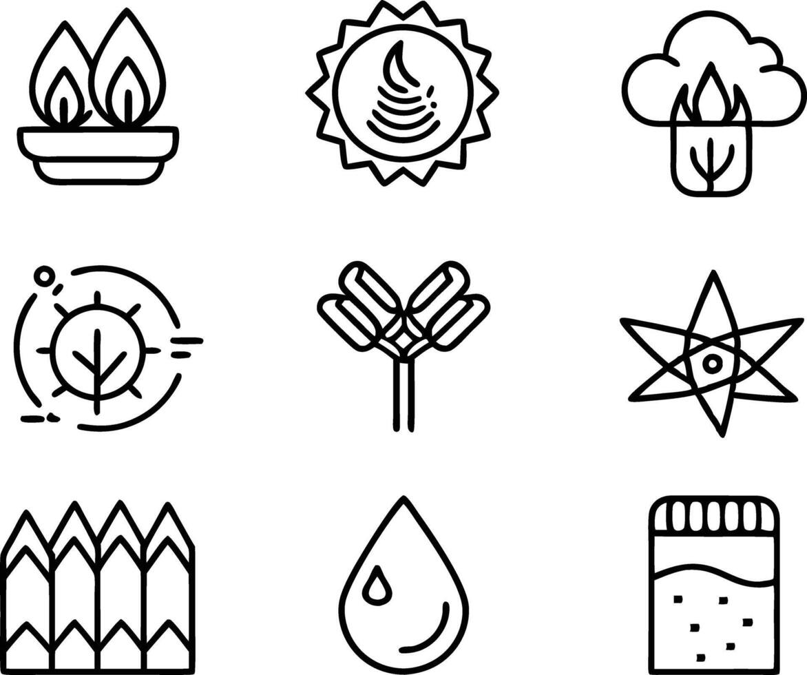 set of graphics design icon illustration. creative, digital, art, line, abstract, background, concept, technology, modern, business vector