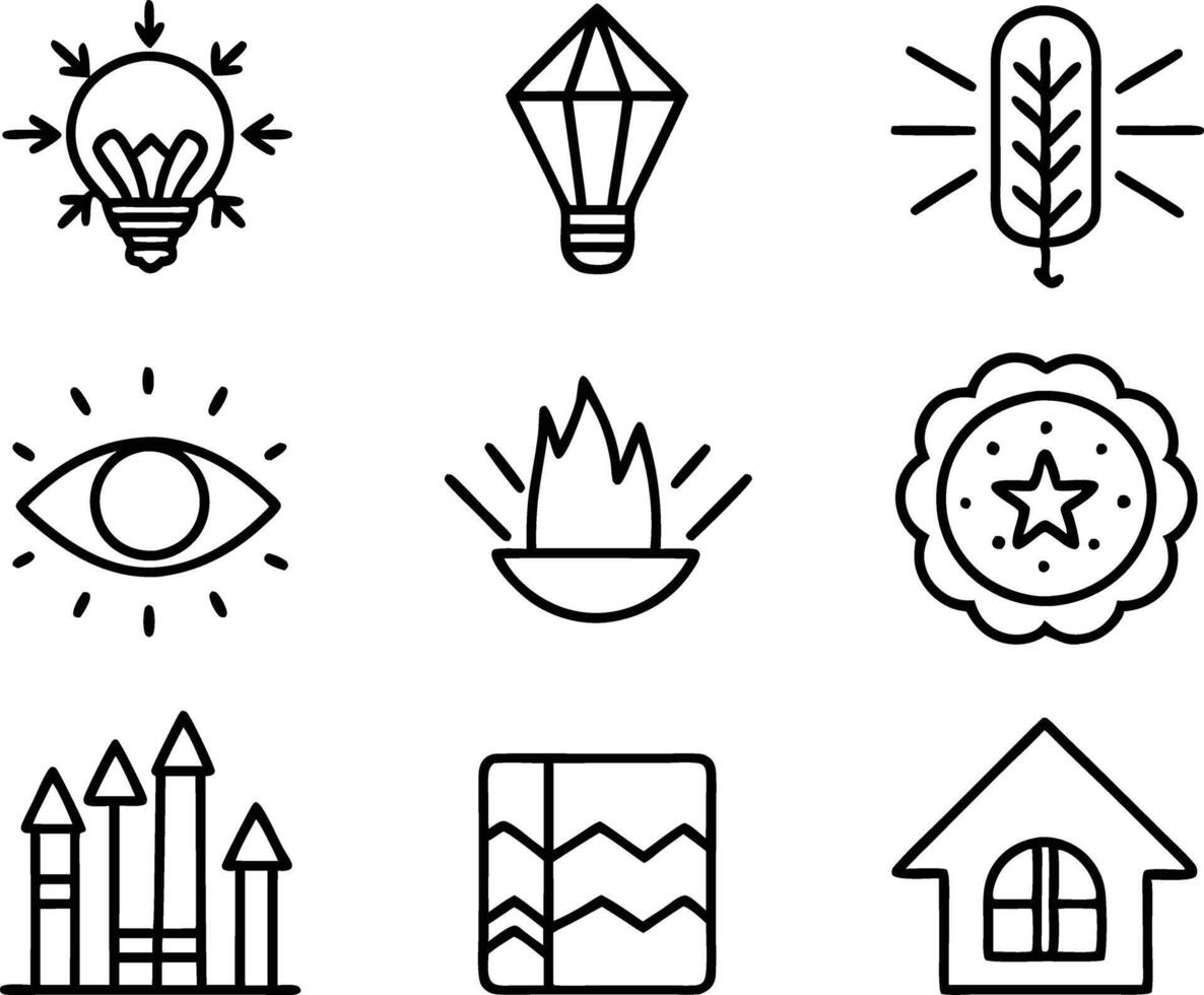 set of graphics design icon illustration. creative, digital, art, line, abstract, background, concept, technology, modern, business vector