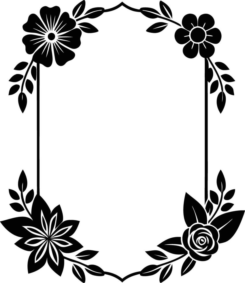 wedding invitation template Floral border and frame. floral, wedding, invitation, card, decoration, frame, flower, elegant vector