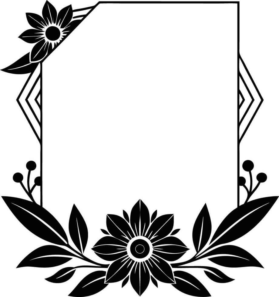 wedding invitation template Floral border and frame. floral, wedding, invitation, card, decoration, frame, flower, elegant vector