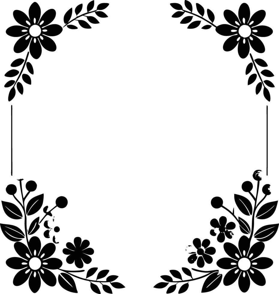 wedding invitation template Floral border and frame. floral, wedding, invitation, card, decoration, frame, flower, elegant vector