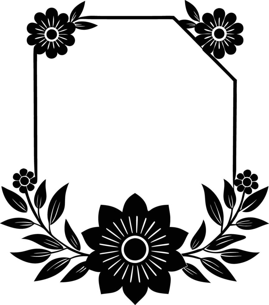 wedding invitation template Floral border and frame. floral, wedding, invitation, card, decoration, frame, flower, elegant vector