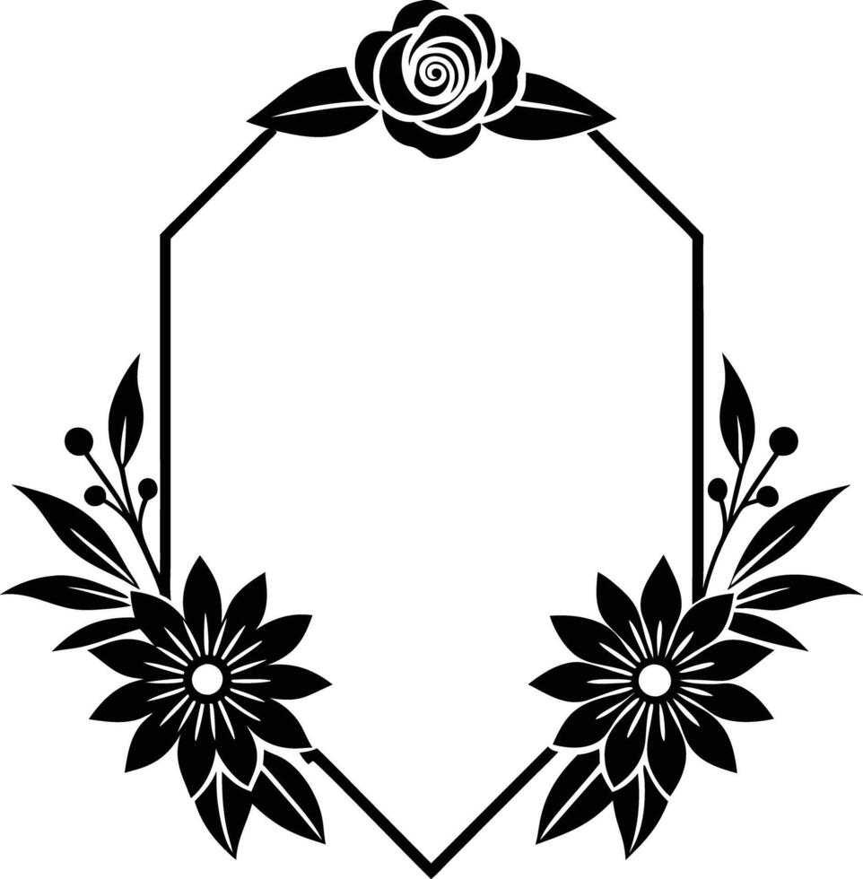 wedding invitation template Floral border and frame. floral, wedding, invitation, card, decoration, frame, flower, elegant vector