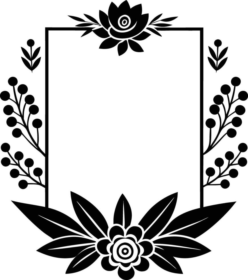 wedding invitation template Floral border and frame. floral, wedding, invitation, card, decoration, frame, flower, elegant vector