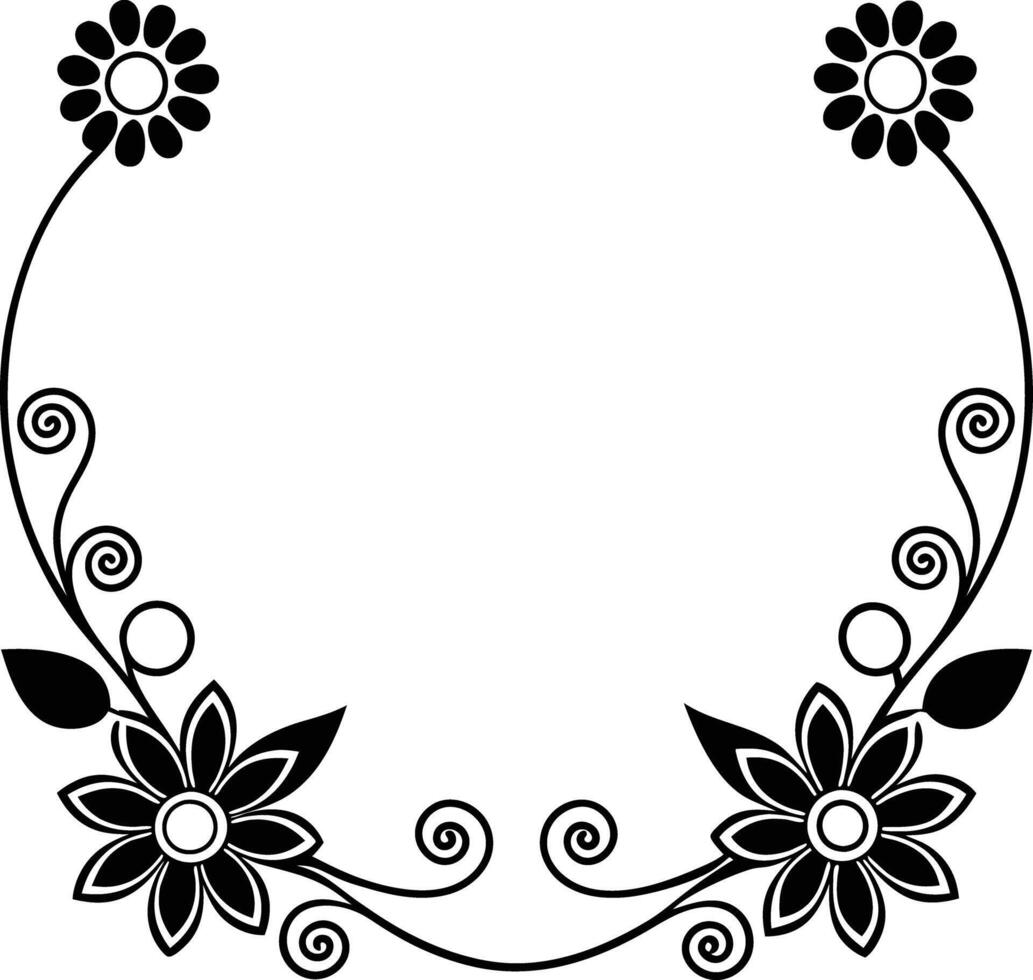 wedding invitation template Floral border and frame. floral, wedding, invitation, card, decoration, frame, flower, elegant vector