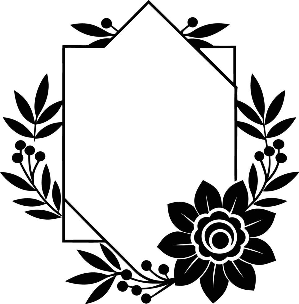 wedding invitation template Floral border and frame. floral, wedding, invitation, card, decoration, frame, flower, elegant vector
