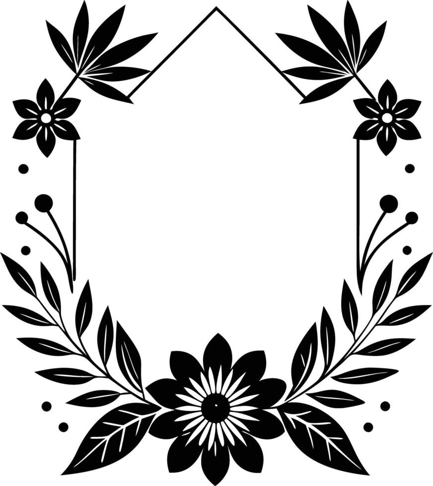 wedding invitation template Floral border and frame. floral, wedding, invitation, card, decoration, frame, flower, elegant vector