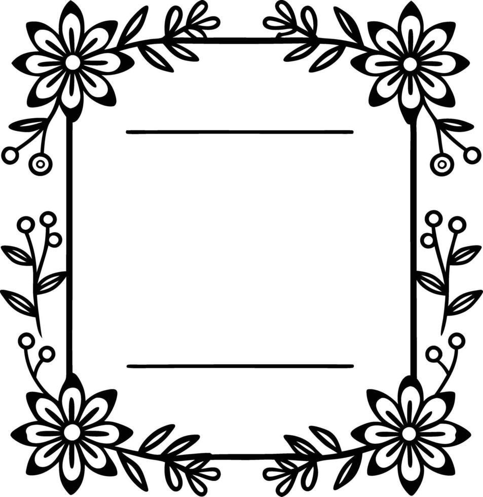 wedding invitation template Floral border and frame. floral, wedding, invitation, card, decoration, frame, flower, elegant vector