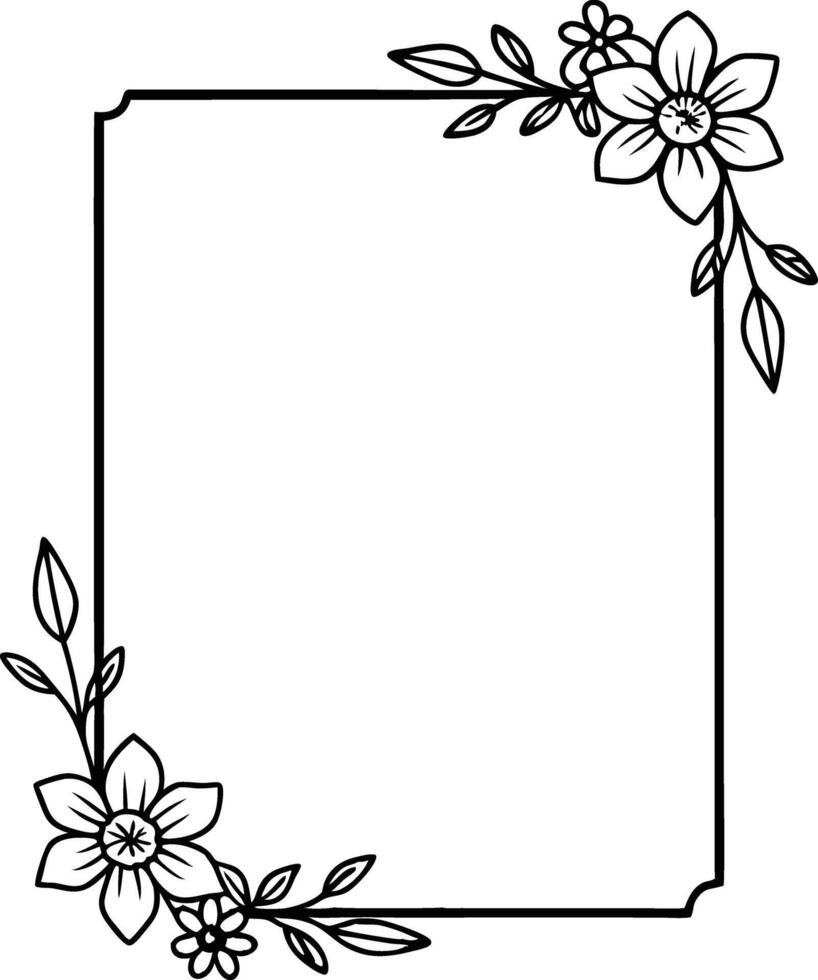 wedding invitation template Floral border and frame. floral, wedding, invitation, card, decoration, frame, flower, elegant vector