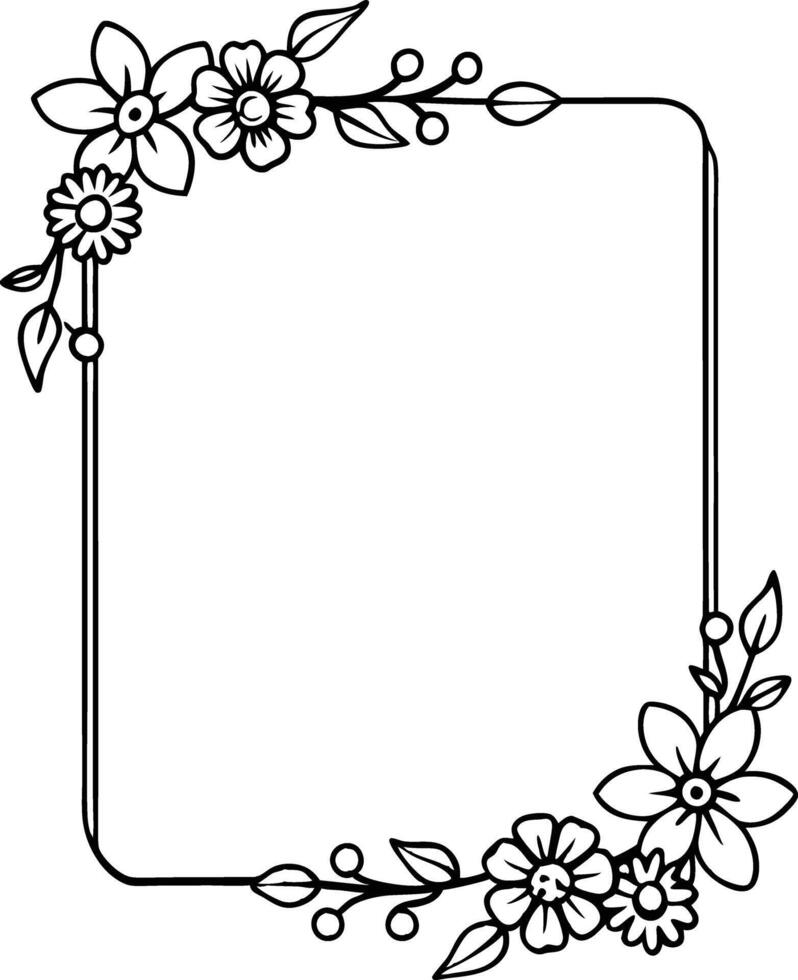wedding invitation template Floral border and frame. floral, wedding, invitation, card, decoration, frame, flower, elegant vector
