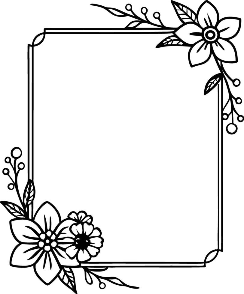 wedding invitation template Floral border and frame. floral, wedding, invitation, card, decoration, frame, flower, elegant vector