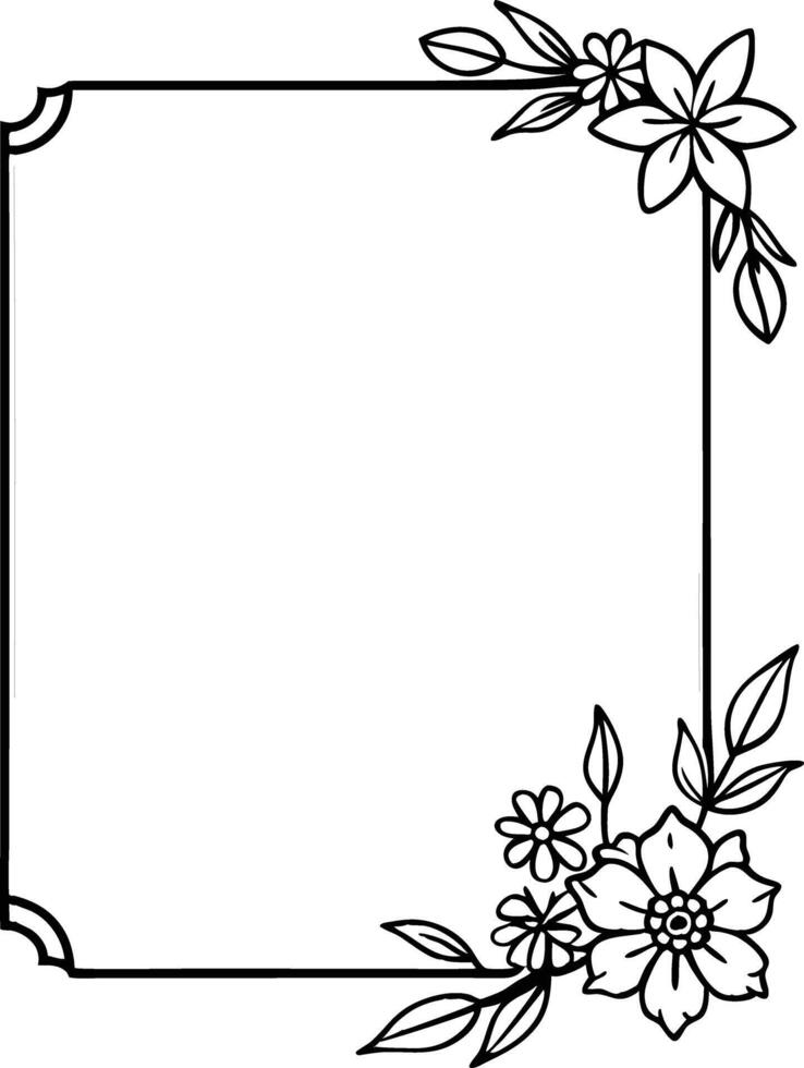wedding invitation template Floral border and frame. floral, wedding, invitation, card, decoration, frame, flower, elegant vector