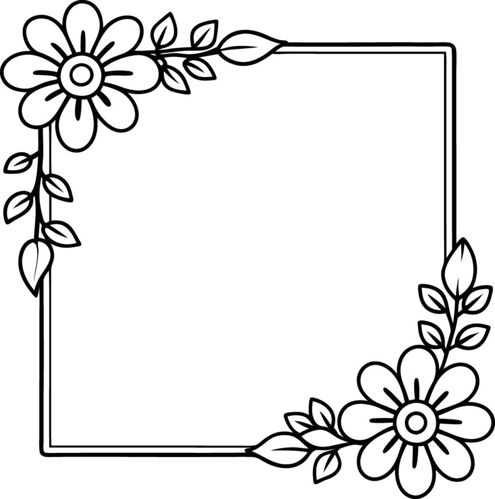 wedding invitation template Floral border and frame. floral, wedding, invitation, card, decoration, frame, flower, elegant vector