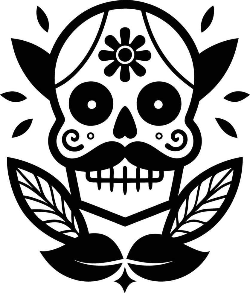 maxican tattoo illustration. seamless, repeating, print, nature, modern, ikat, tribal, vintage vector