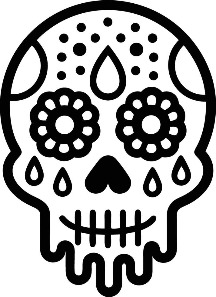 Maxican skull illustration mexican, skull, dead, death, skeleton, scary, muertos, rose, sugar, vintage,dia de los muertos vector