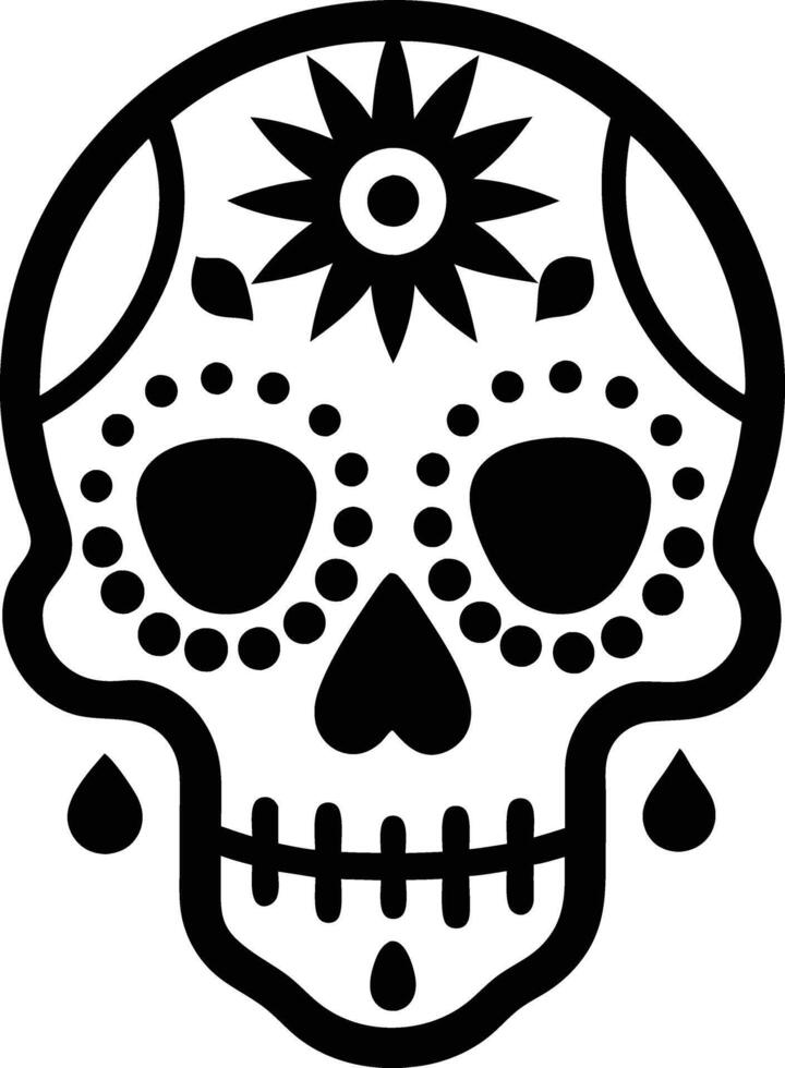 Maxican skull illustration mexican, skull, dead, death, skeleton, scary, muertos, rose, sugar, vintage,dia de los muertos vector