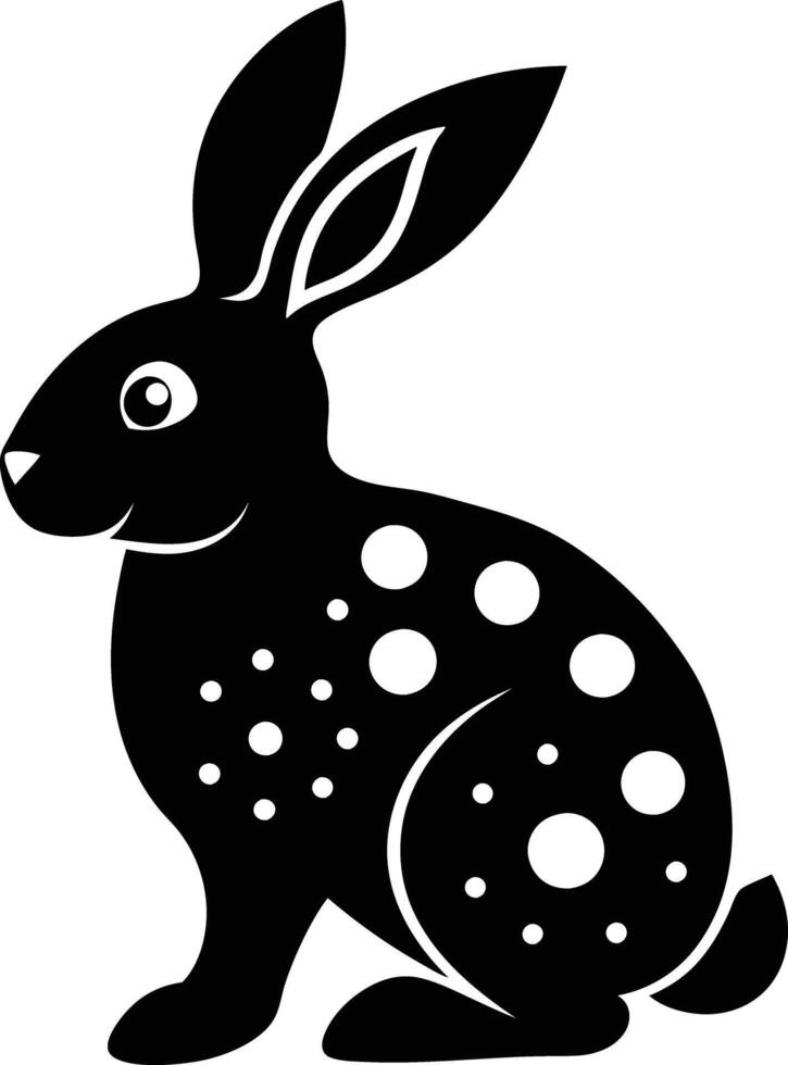 decorative rabbit illustration. cute, animal, bunny, rabbit, easter, pet, domestic, fur, fluffy, adorable, vector