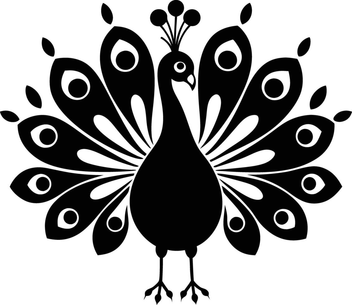 decorative peachock illustration. beautiful, trees, spring, park, peacocks, elegant, peacock feathers vector