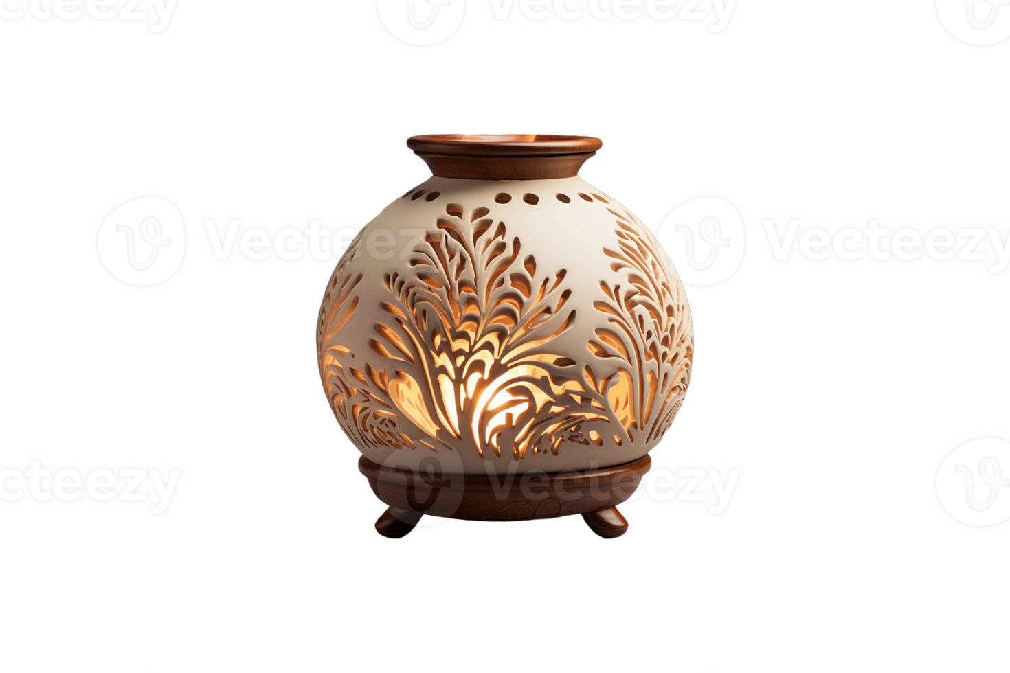 Ceramic Oil Burner isolated on transparent background. png