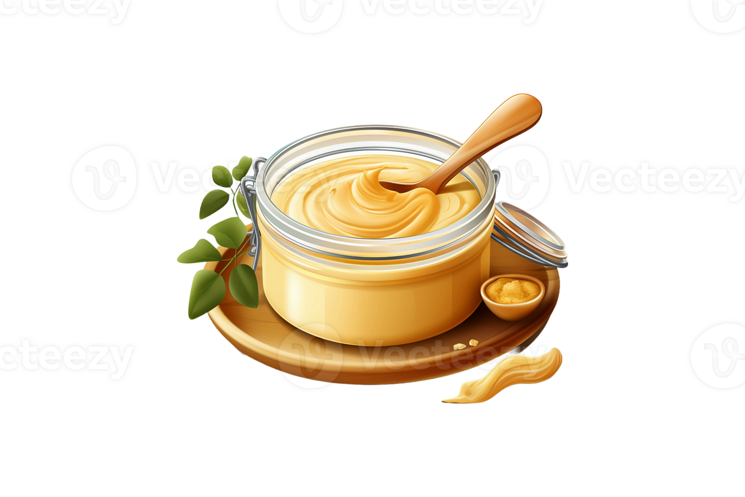 Cashew Butter isolated on transparent background. png