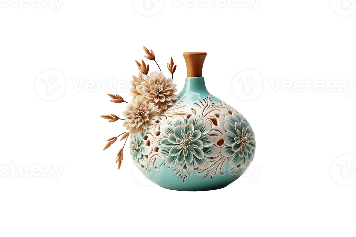 Ceramic Incense Holder isolated on transparent background. png