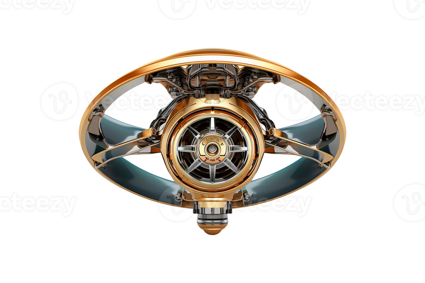 Ceiling Fan Stator isolated on transparent background. png