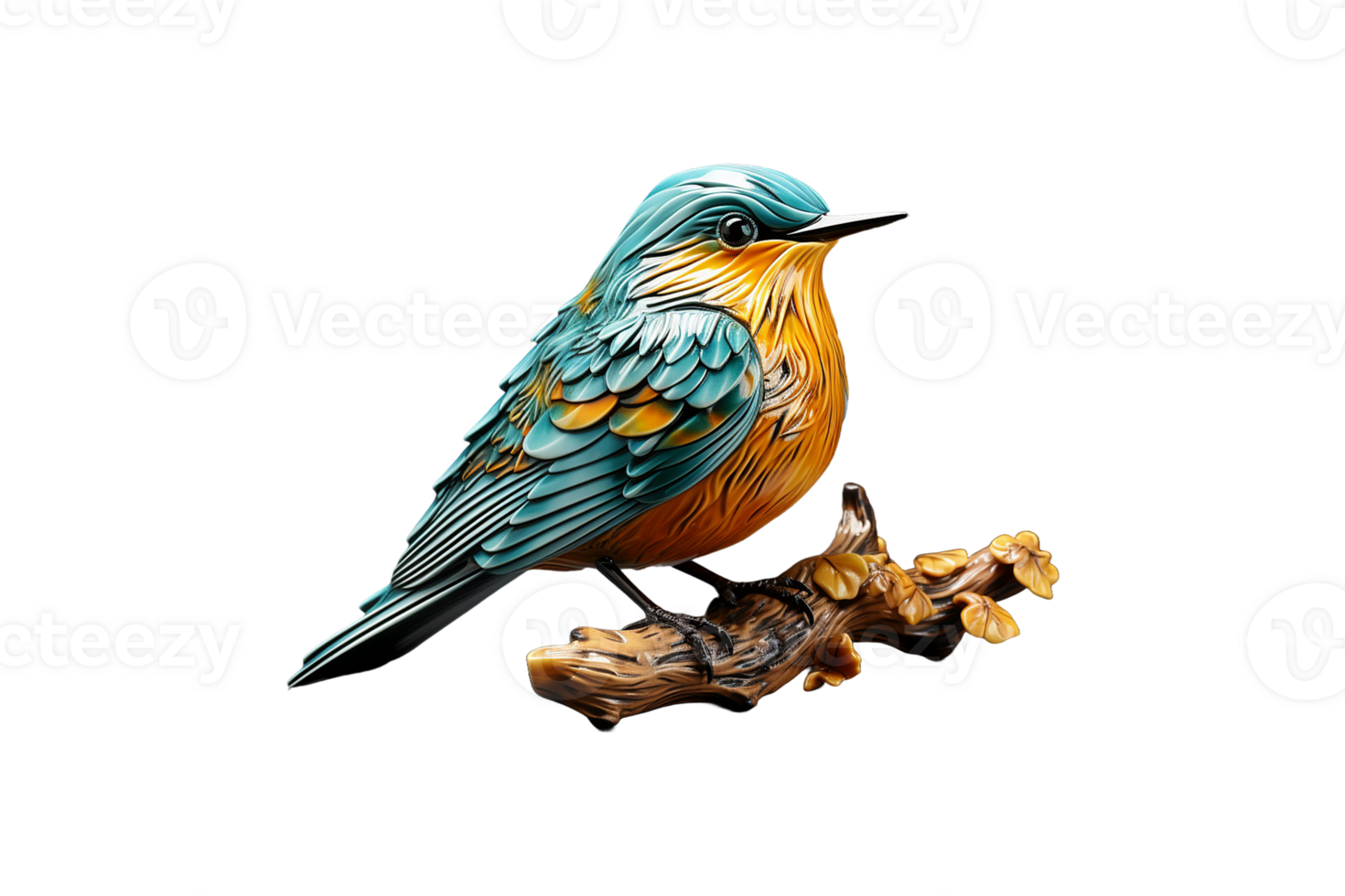 Ceramic Bird isolated on transparent background. png