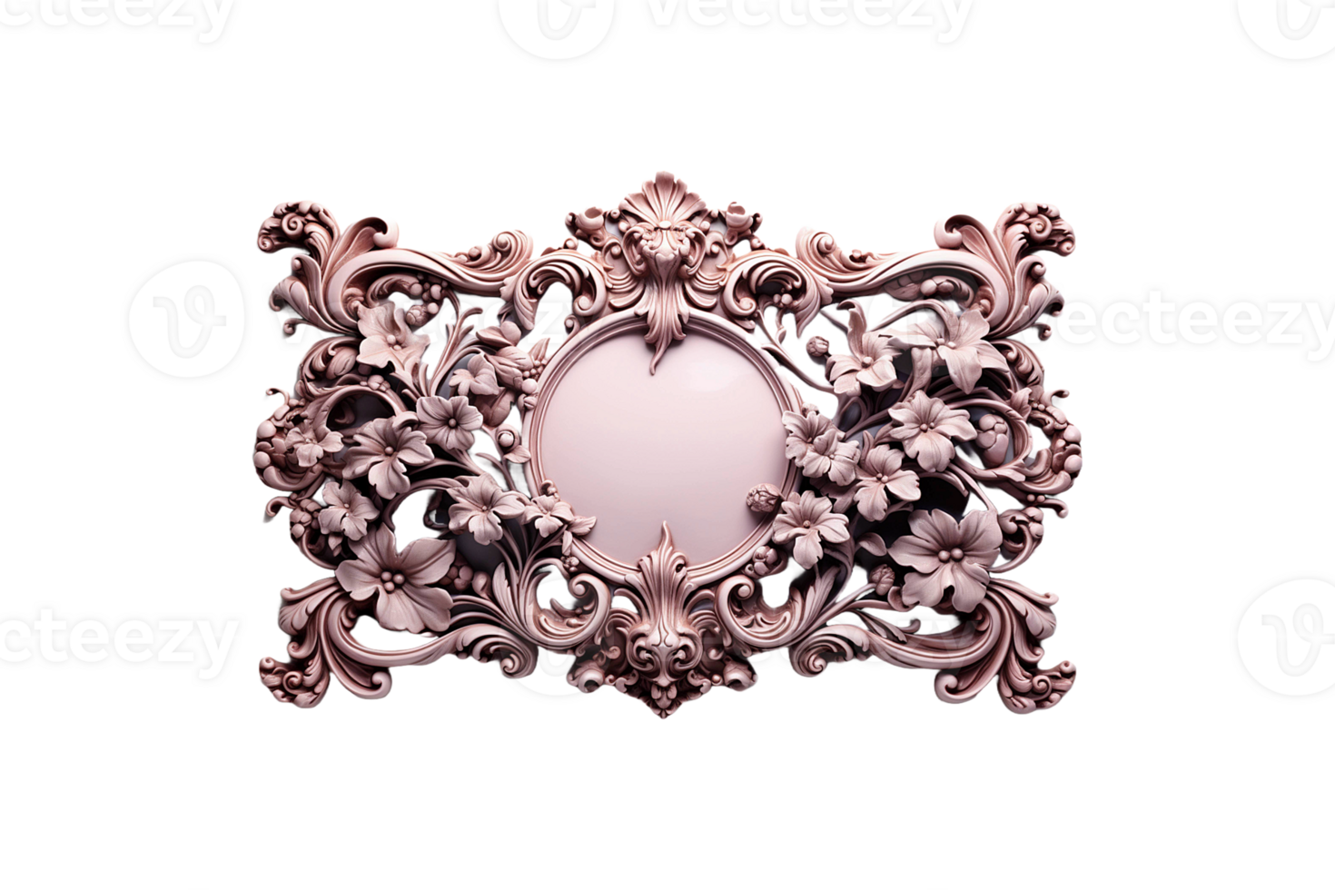 Ceramic Photo Frame isolated on transparent background. png