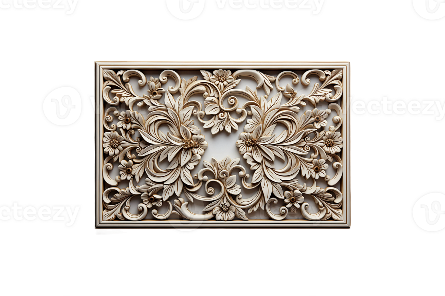 Ceramic Photo Frame isolated on transparent background. png