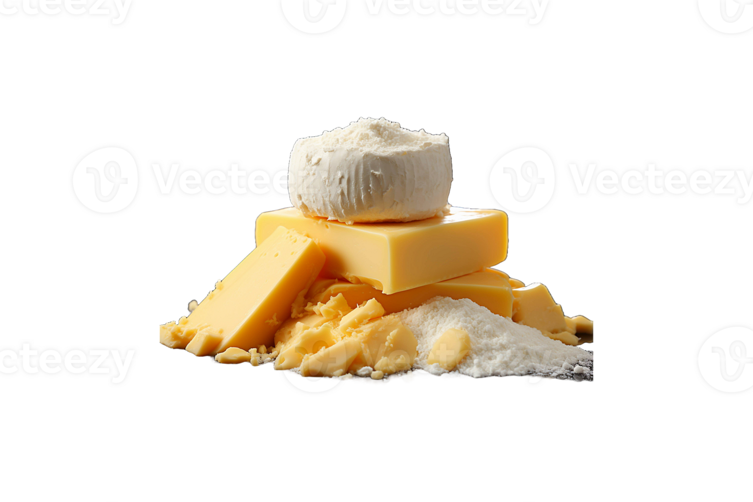 Cheese Powder isolated on transparent background. png