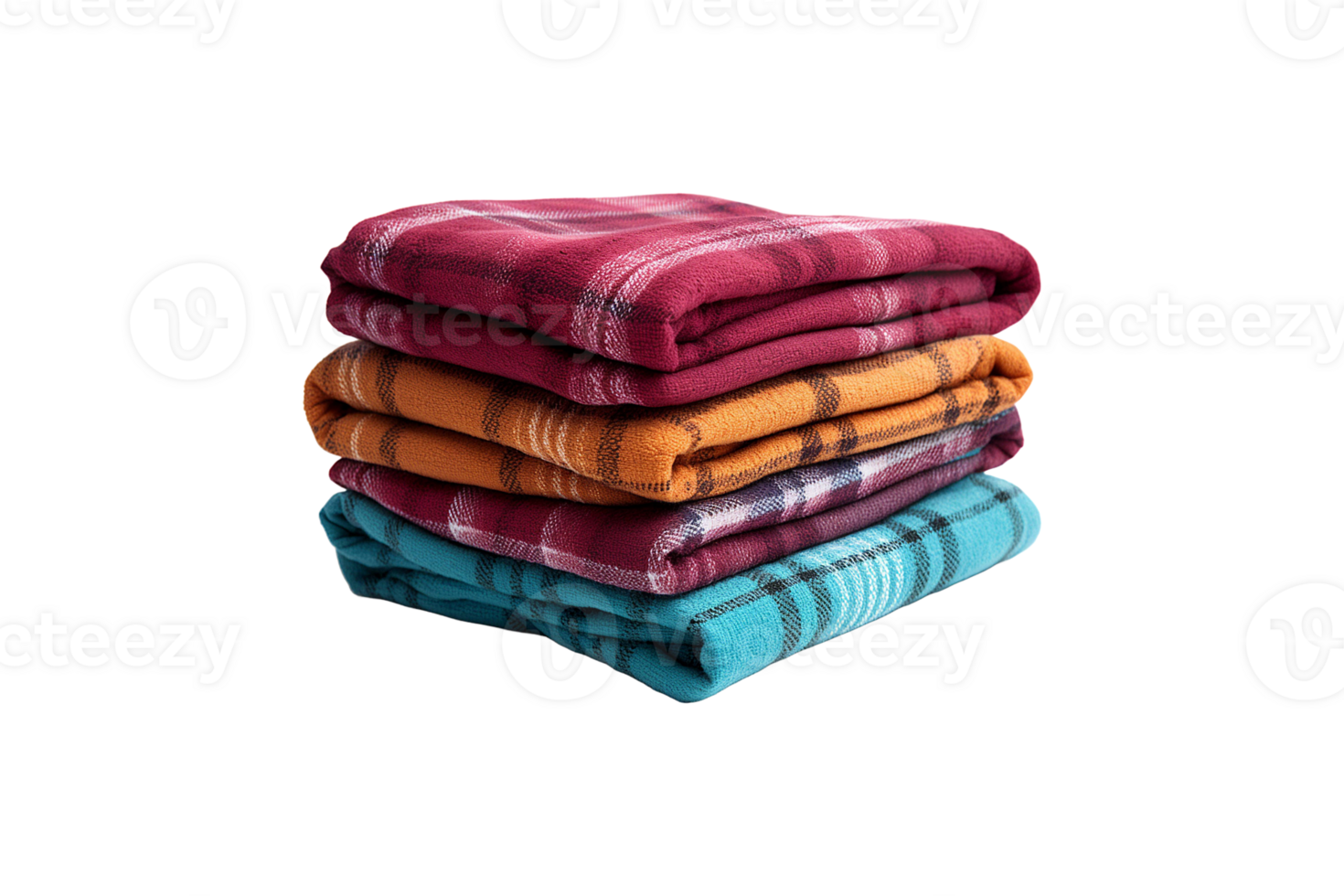 Check Towels isolated on transparent background. png