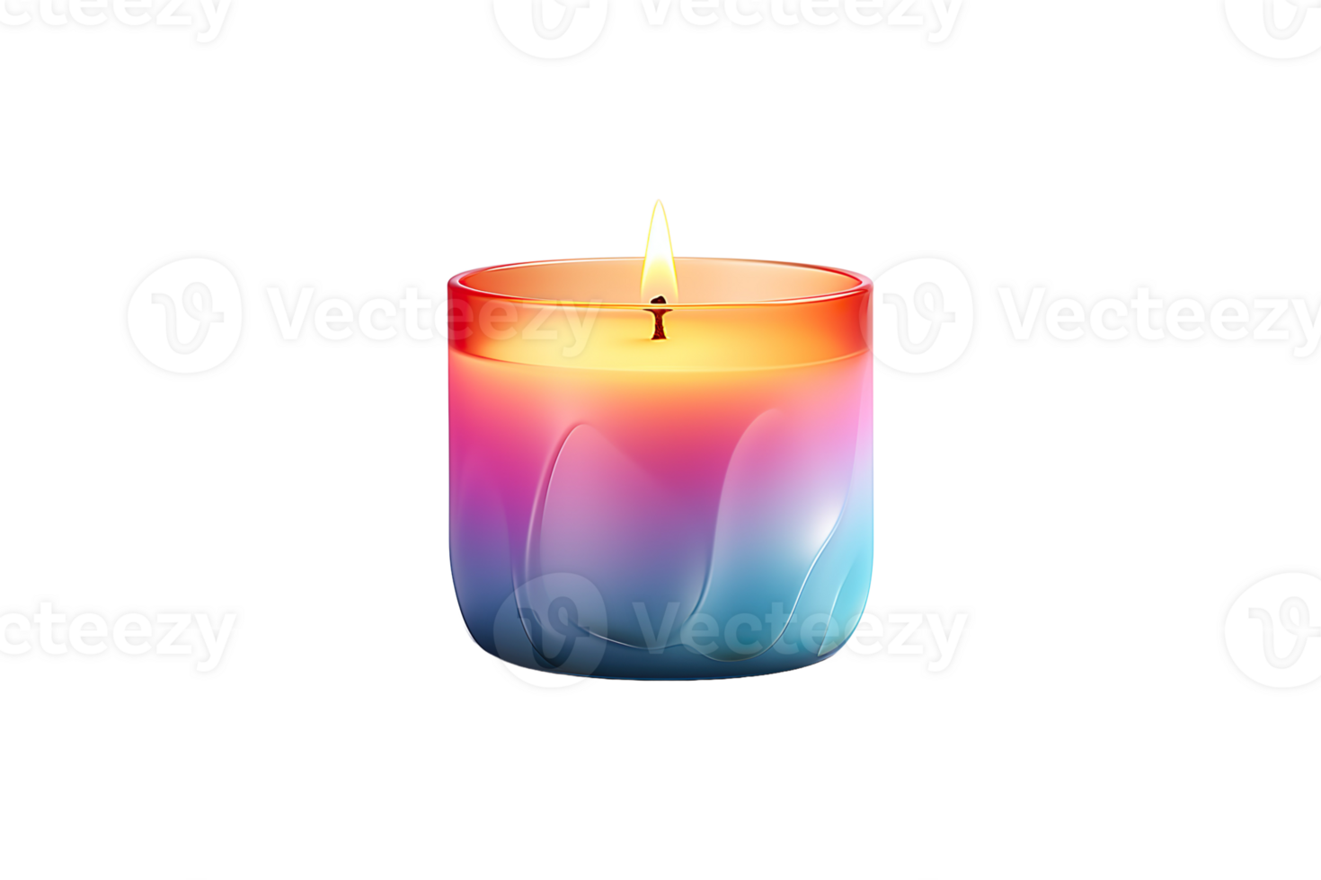Color Changing Candle isolated on transparent background. png