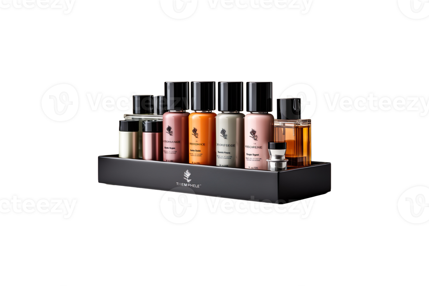 Cosmetic Display Stand isolated on transparent background. png