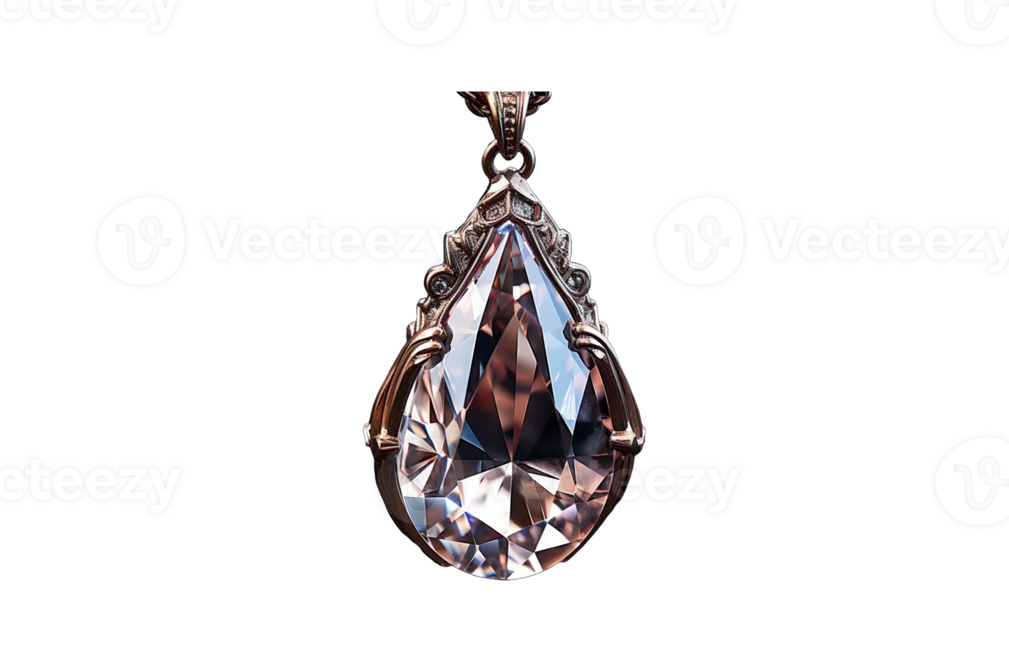 Crystal Pendant isolated on transparent background. png