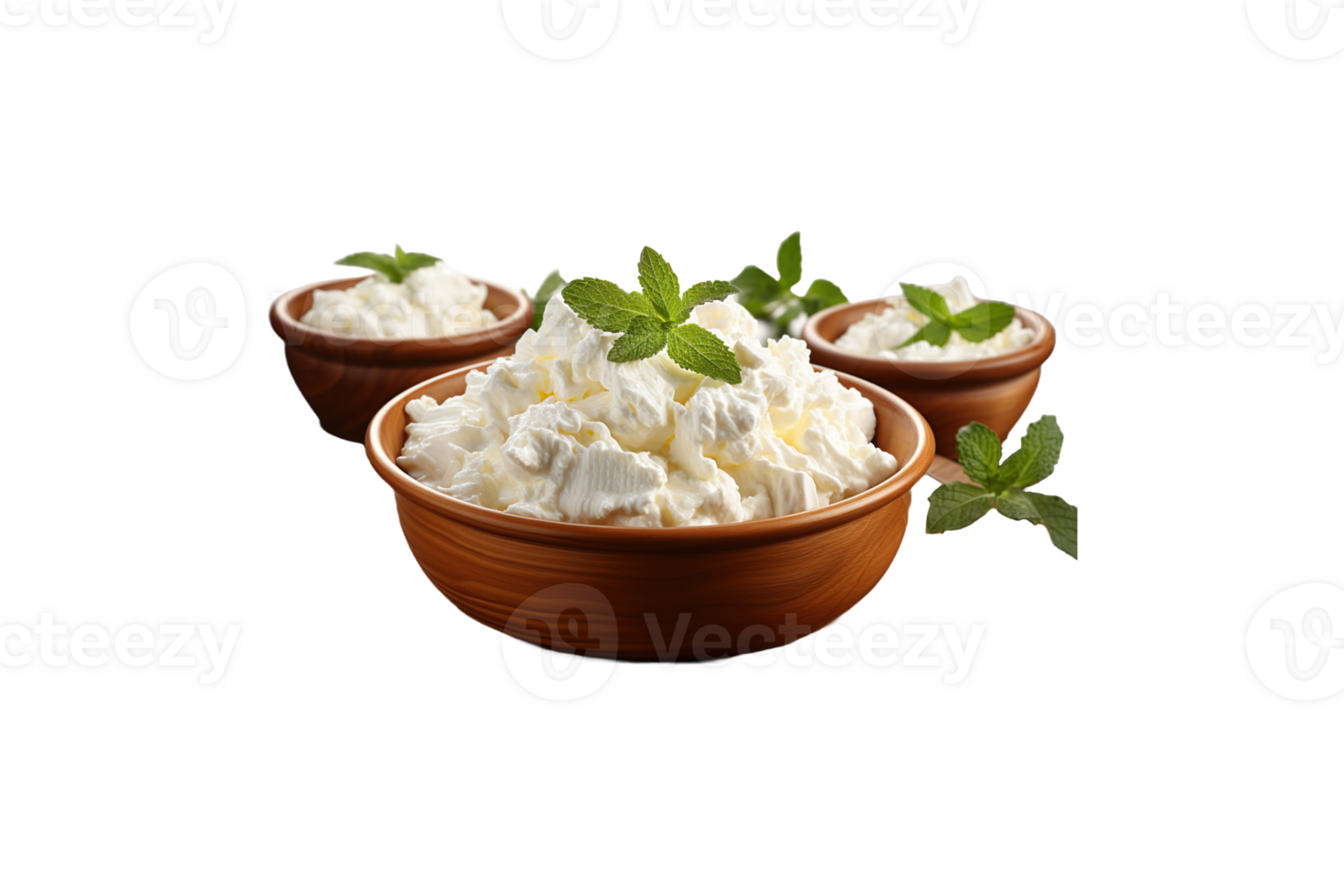 Cottage Cheese isolated on transparent background. png