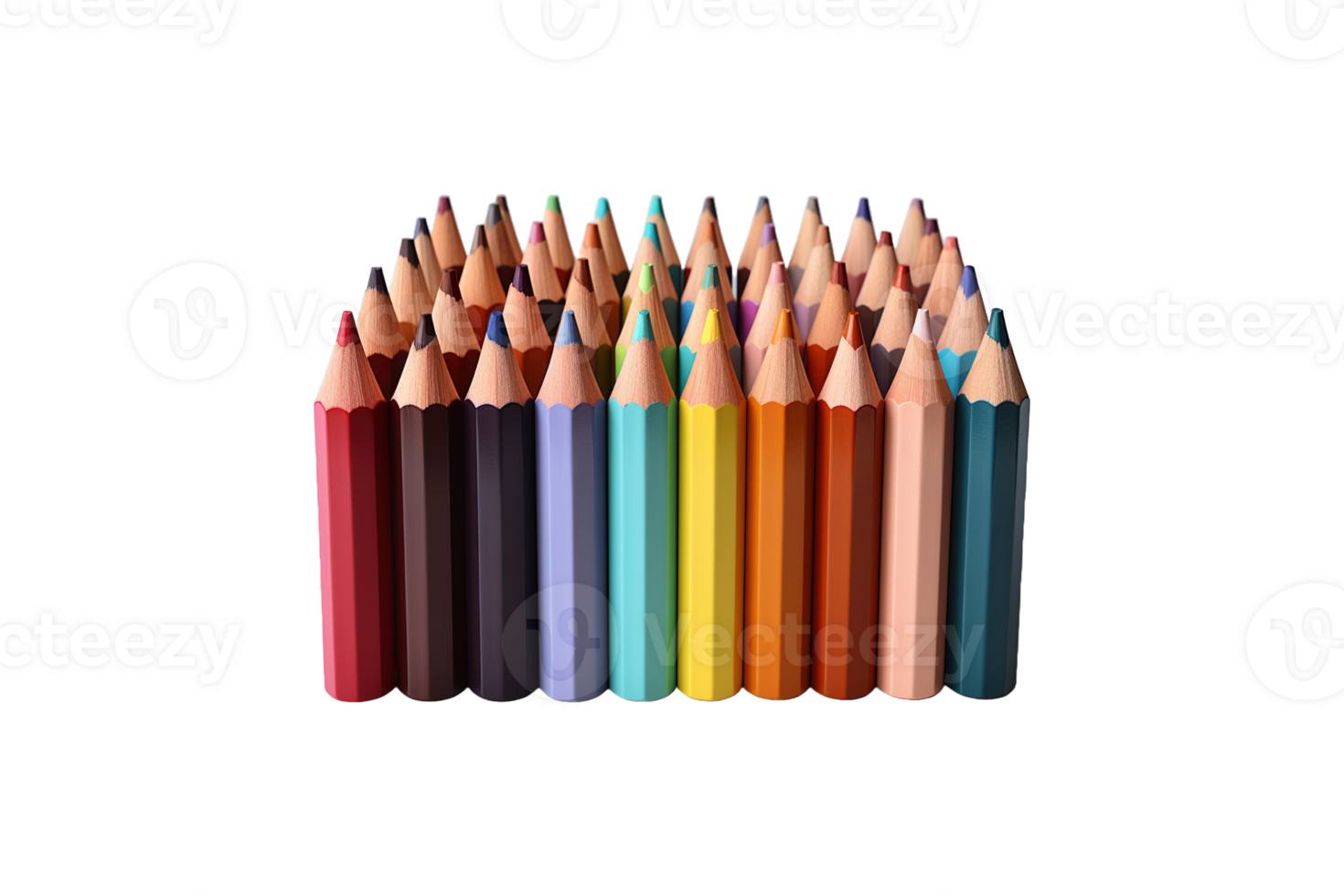 Colour Pencil Sketches isolated on transparent background. png