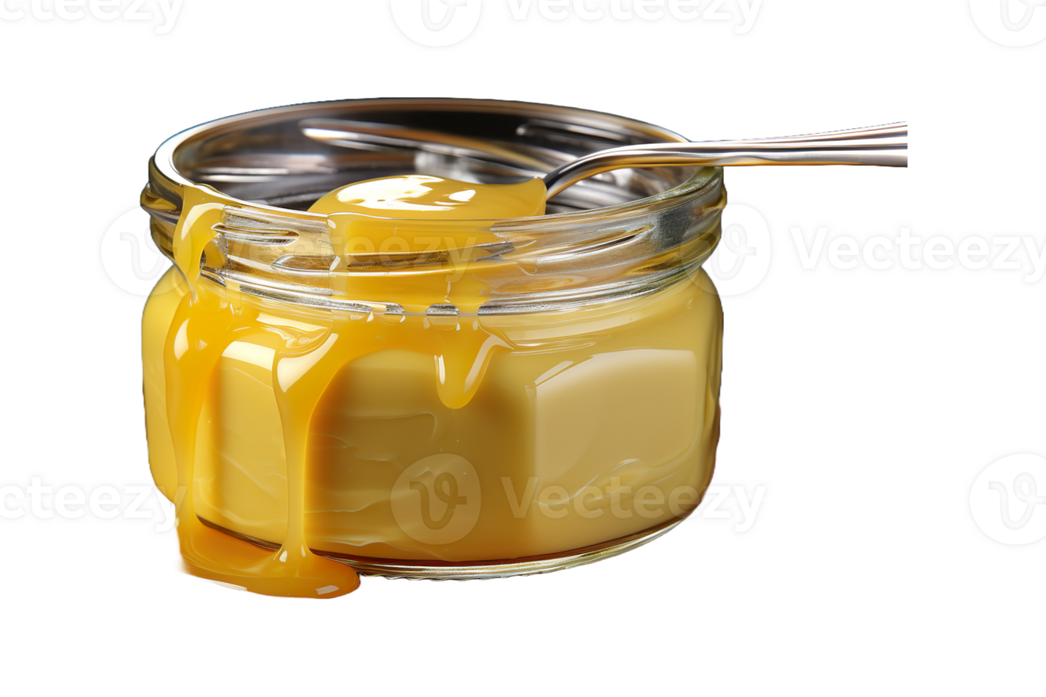 Cow Ghee isolated on transparent background. png