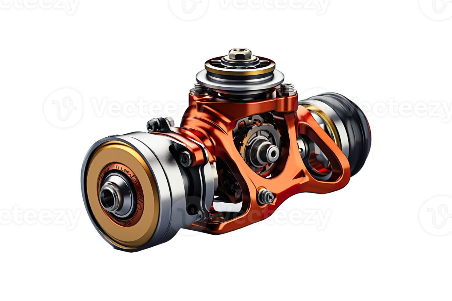 Customized Caster isolated on transparent background. png