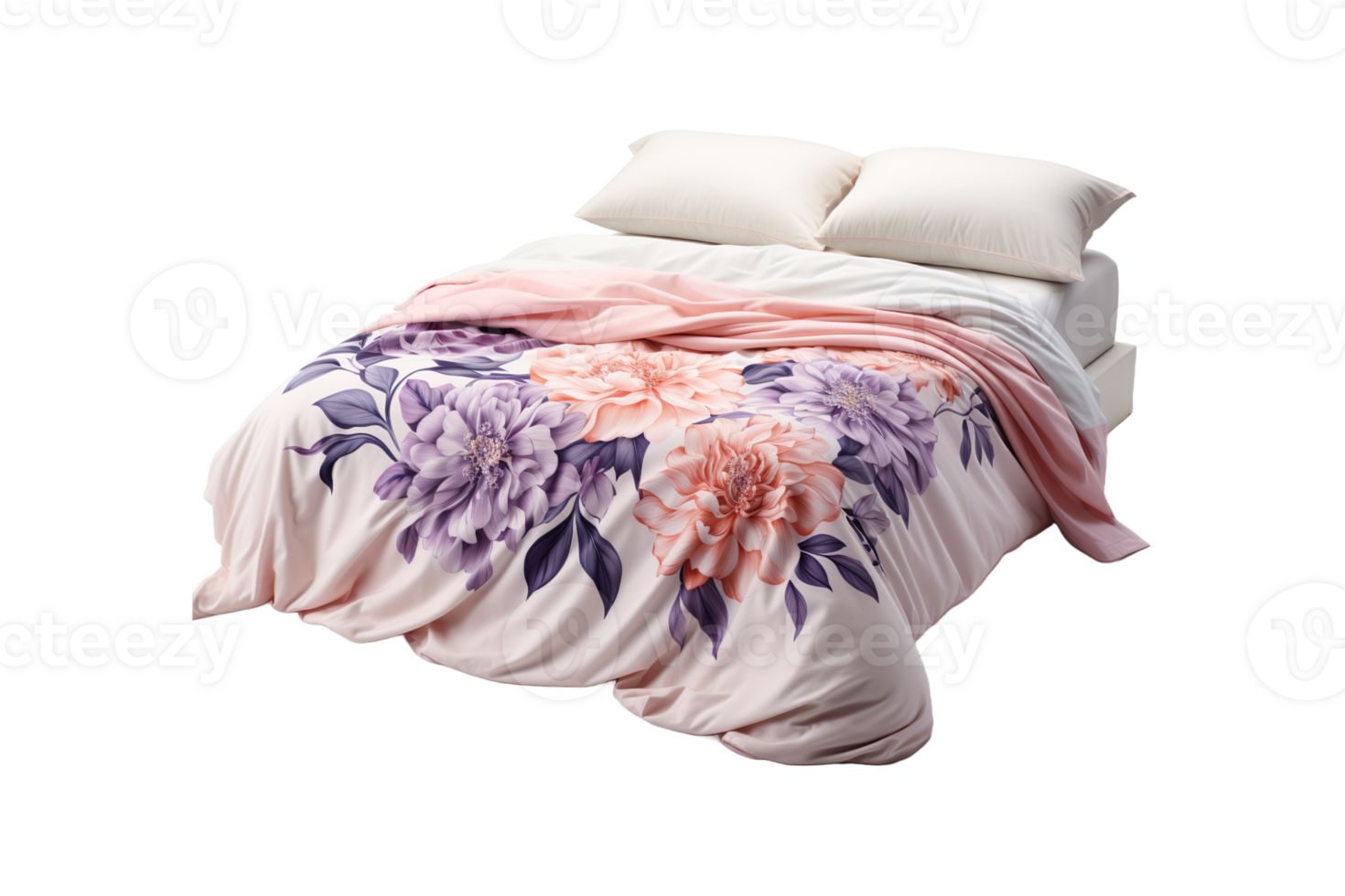 Cotton Bedspreads isolated on transparent background. png