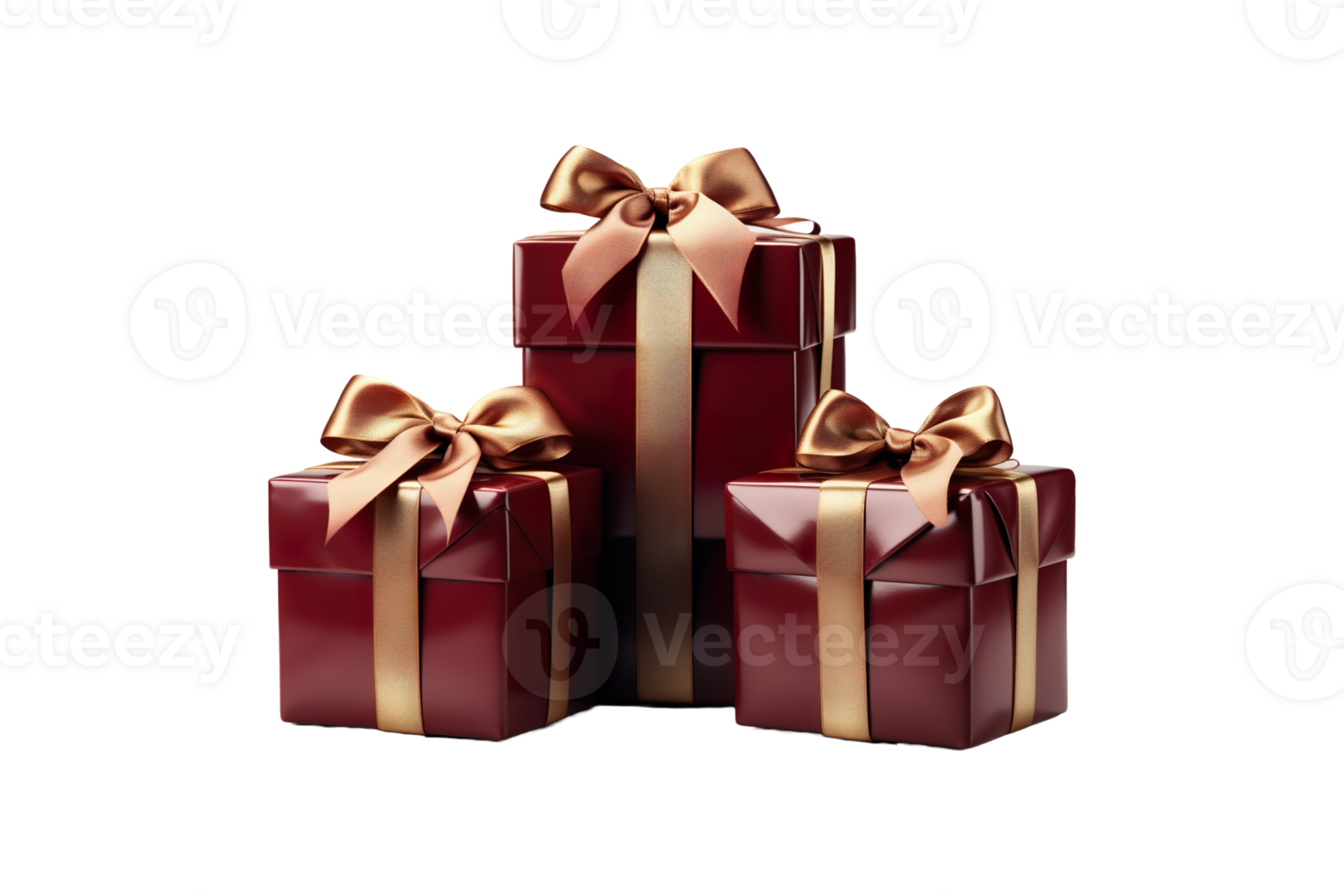 Customized Gift Boxes isolated on transparent background. png